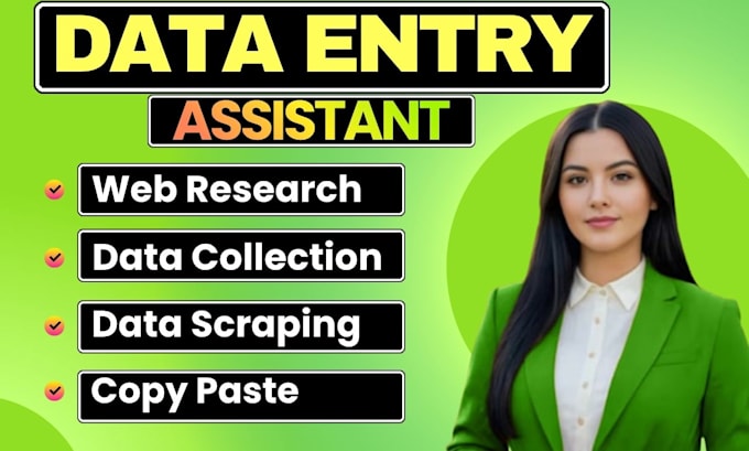 do data scraping, data mining, web research and data entry job
