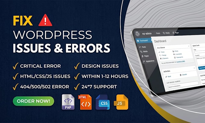 fix wordpress issues, errors, bugs and problems fast