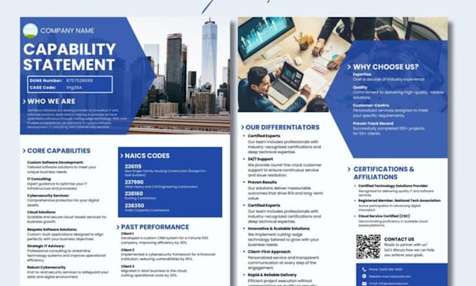 design a winning government capability statement business capability statement
