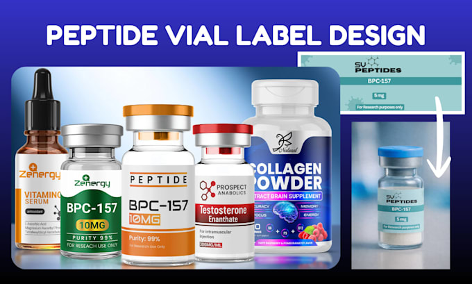 do peptide label design, vial label, sarms, supplements