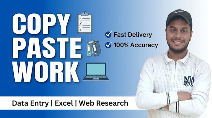 Professional data entry, copy paste, excel work fast delivery by ...