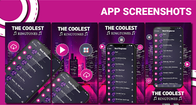 design mobile app screenshots for app store and play store