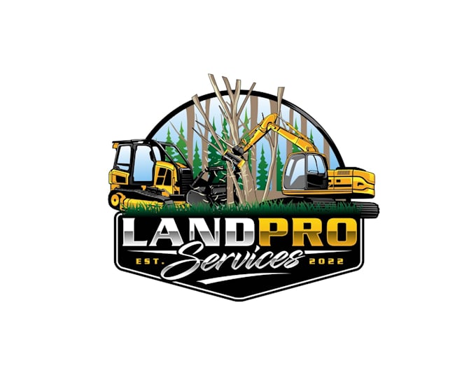 create attractive and imagination excavator  logo design