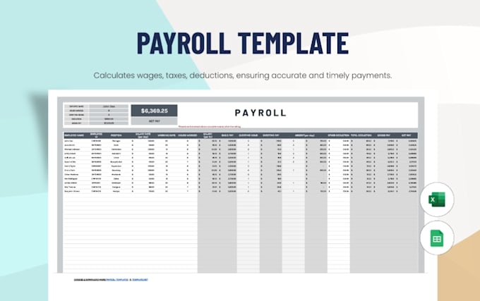 do payroll computation with tax and government deductions