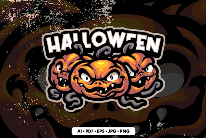 do modern creative excellent halloween logo