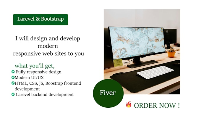 create your web site using larevel