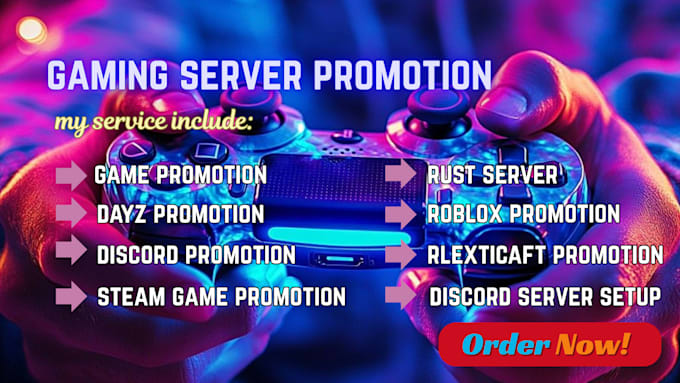 discord server promotion, game server growth fivem rust minecraft