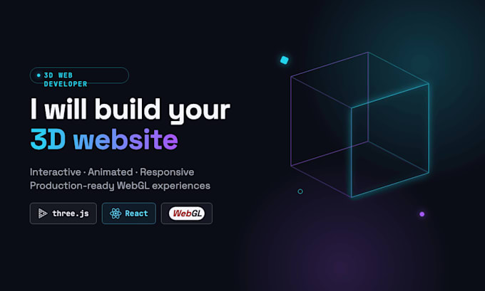 create 3d website by using 3js , r3f and webgl