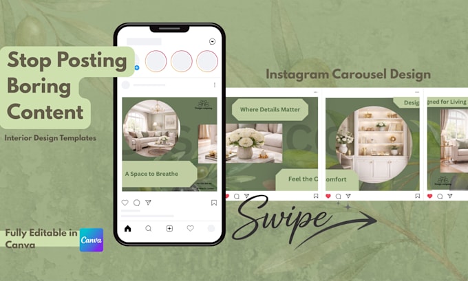 design instagram posts and carousels in canva
