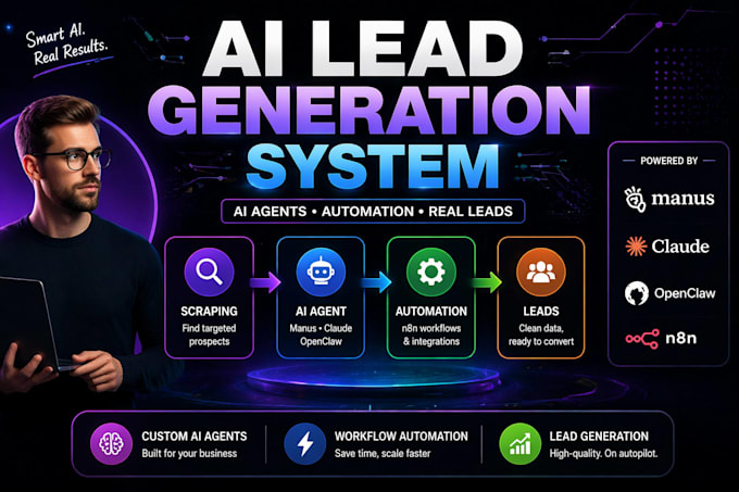 be your manus ai claude ai agent expert claude code openclaw n8n lead generation