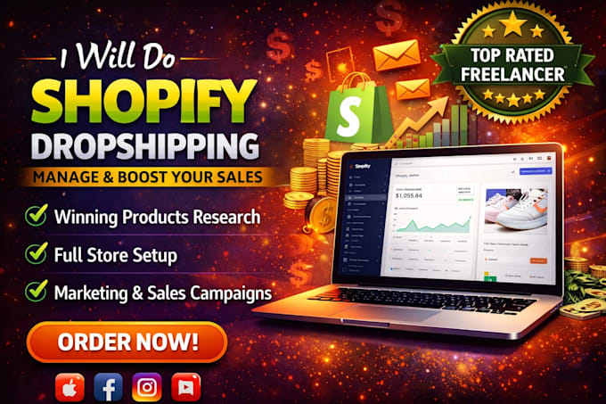 build 6 figure shopify dropshipping store or shopify website