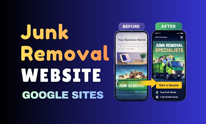 create a google sites website for junk removal business