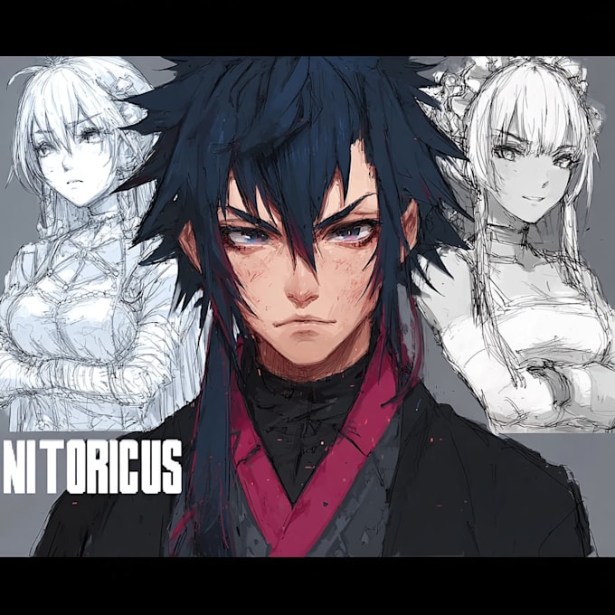 draw anime character illustration