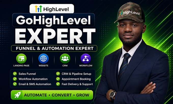 setup gohighlevel automation highlevel landing page funnel gohighlevel website