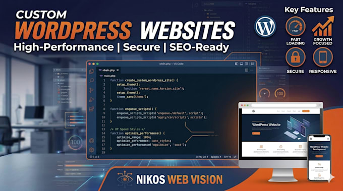build a high performance wordpress site with custom js logic