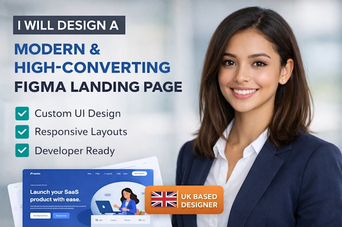 design a modern figma website UI UX for business or startup