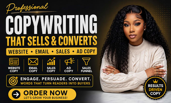 write high converting website, shopify, email, sales copy and ad copy