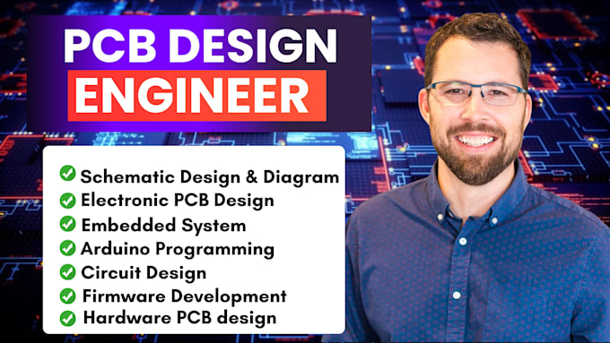 pcb circuit design, schematic, pcb layout  hardware development pcb board design