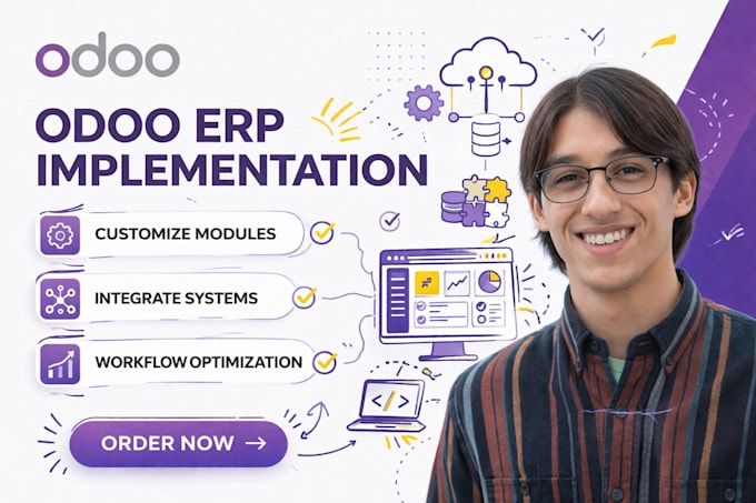 implement odoo erp, customize modules, integrate systems, workflow optimization