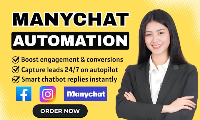 create manychat chatbot automation for facebook instagram marketing