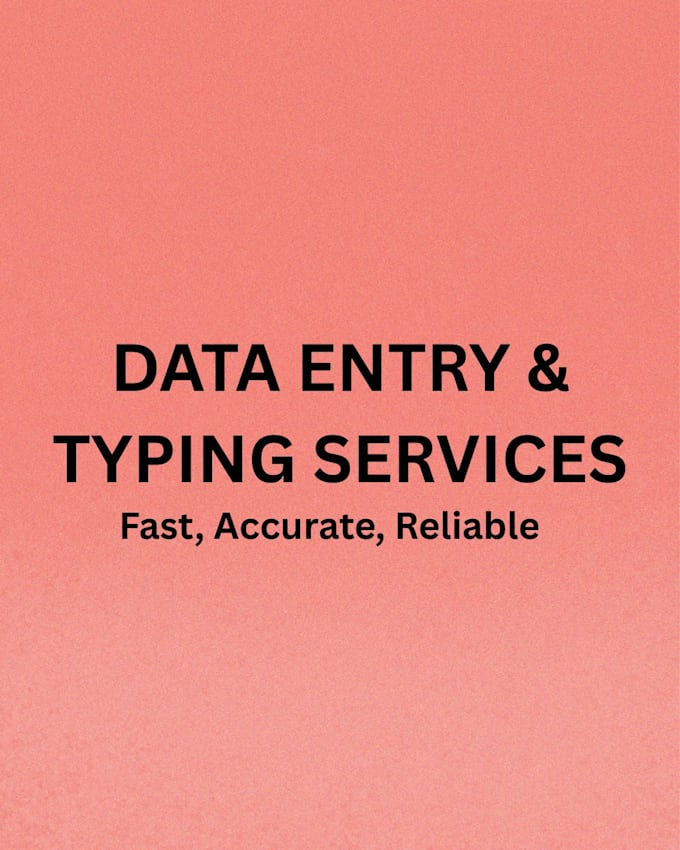do data entry and typing services