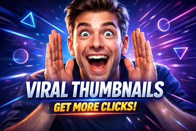 design custom youtube thumbnails with bold text and stunning visuals
