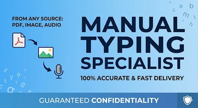do fast manual typing and transcription from PDF or images