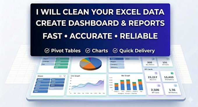 clean format and create professional excel dashboard with pivot tables