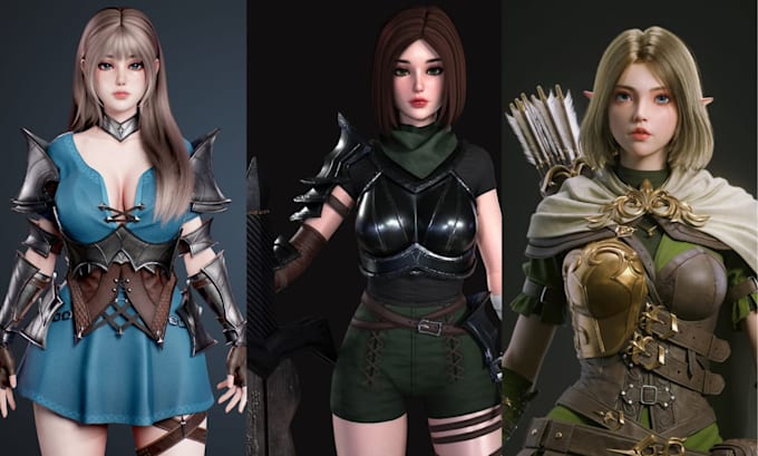 do 3d character modeling 3d game character unreal engine 3d character rigging
