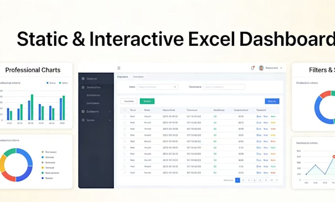 build a professional excel dashboard with data analysis
