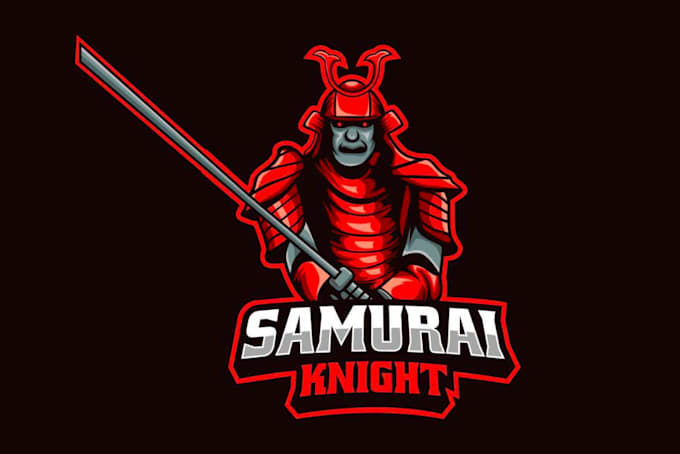make samurai knight mascot logo design with express delivery