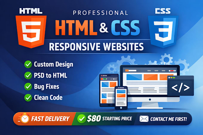 create a modern and responsive website using HTML CSS