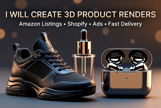 create realistic 3d product rendering for amazon listing and shopify store