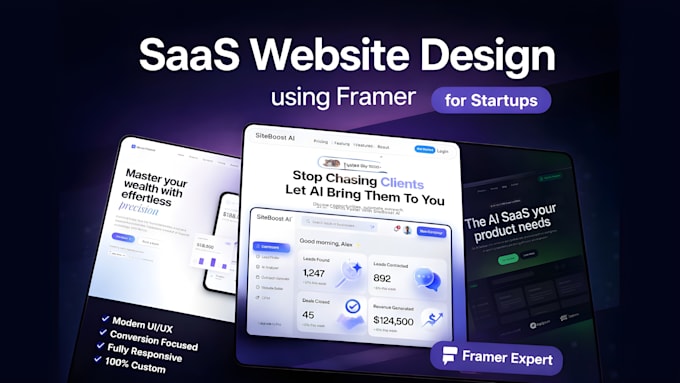 build modern framer website for saas startup