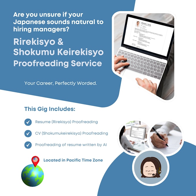 proofread your japanese resume or CV