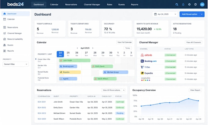 setup, fix, manage, beds24, sync integerate otas to prevent double bookings