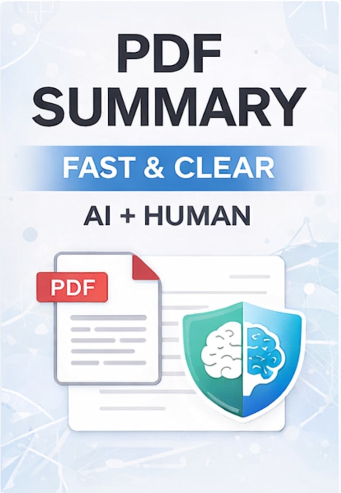 Summarize your pdf, research paper, or document using ai by J1_one | Fiverr