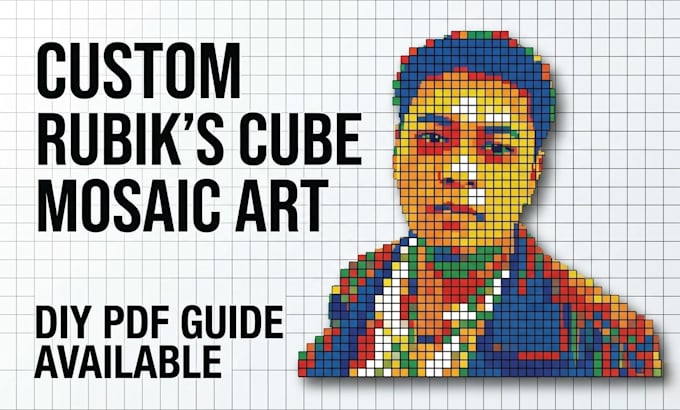 design a rubiks cube mosaic pattern from your picture