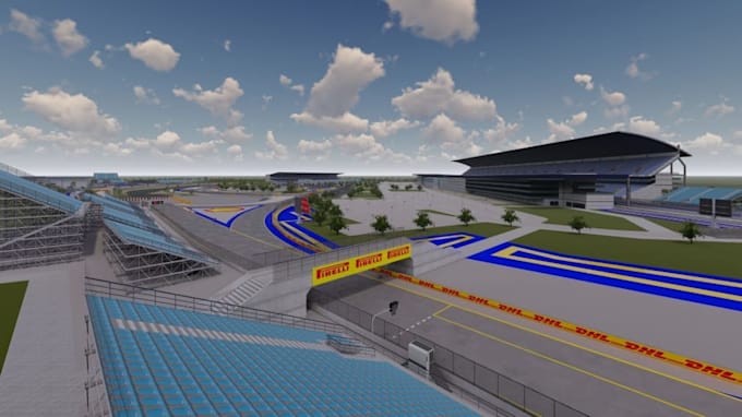 develop track concept, raceway visualization, landscape design, cityscape render