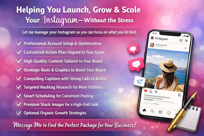 be your instagram and tiktok manager and content creator