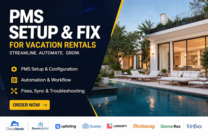 setup, fix cloudbeds, roomspilot, uplisting, guesty, lodgify, hostaway, smoobu