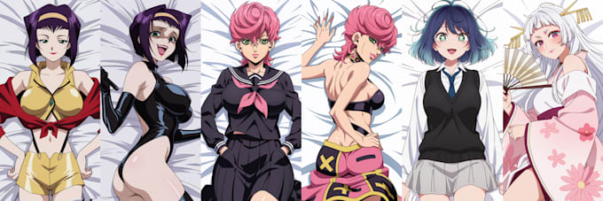 create dakimakura design for female anime character