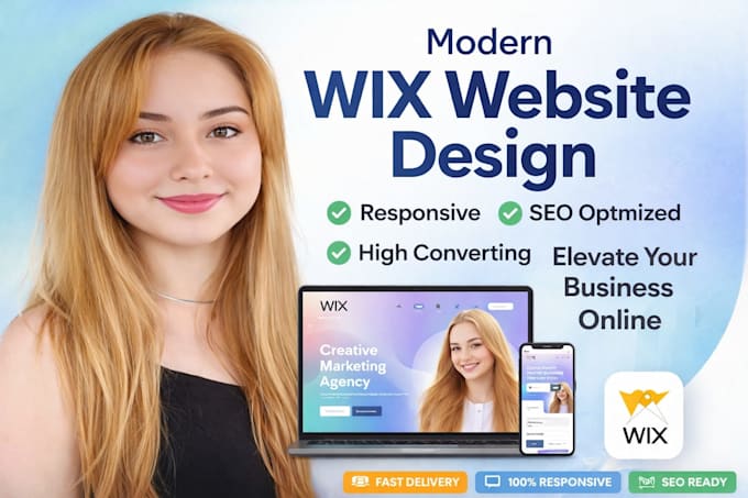 create modern wix website design or redesign wix website