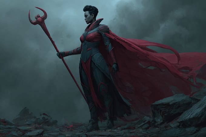 draw superhero illustrations with cinematic detail