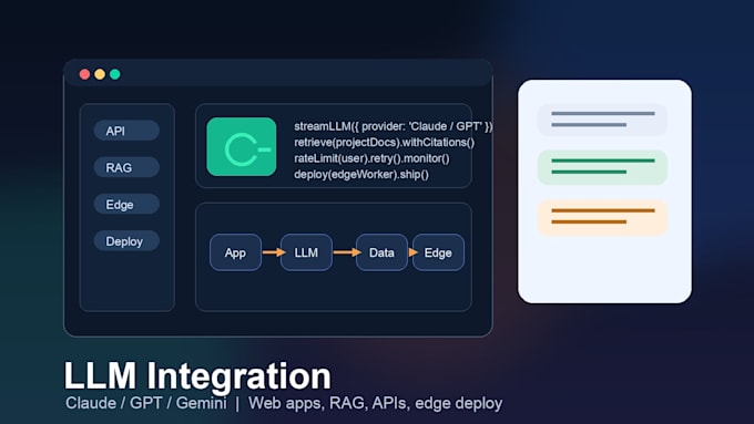 integrate an llm like claude or gpt into your web app