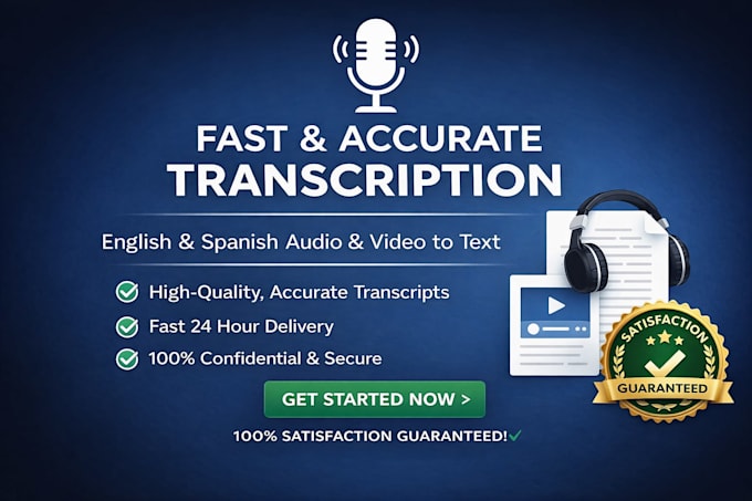 do accurate audio and video transcription, data entry and virtual assist