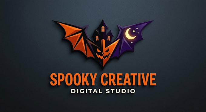 design a spooky and creative halloween logo