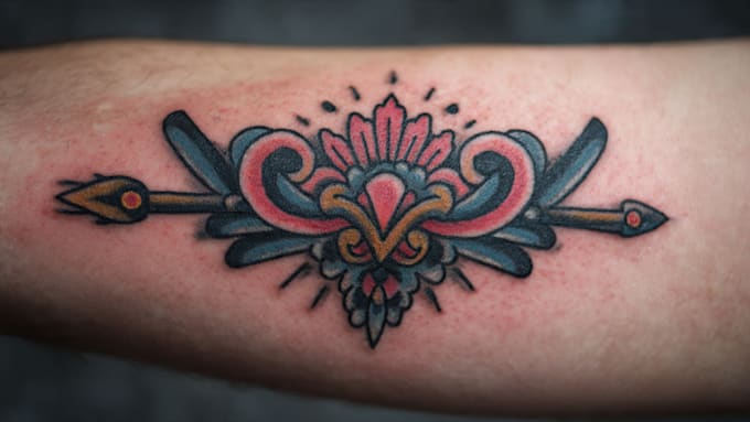 draw unique traditional tattoo design