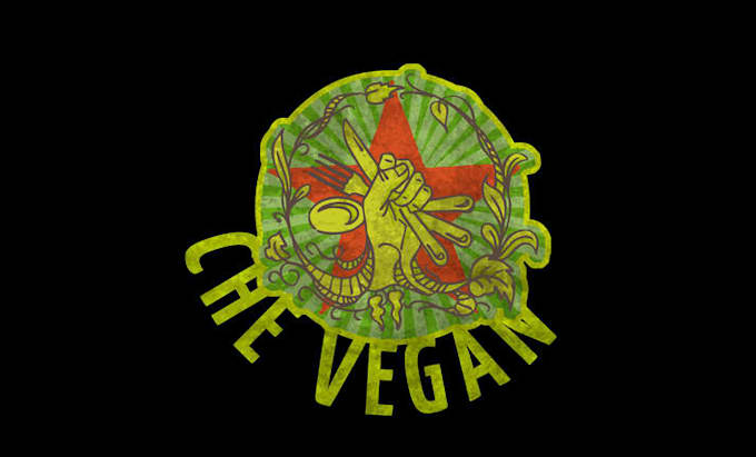 design awesome modern vegan revolution logo