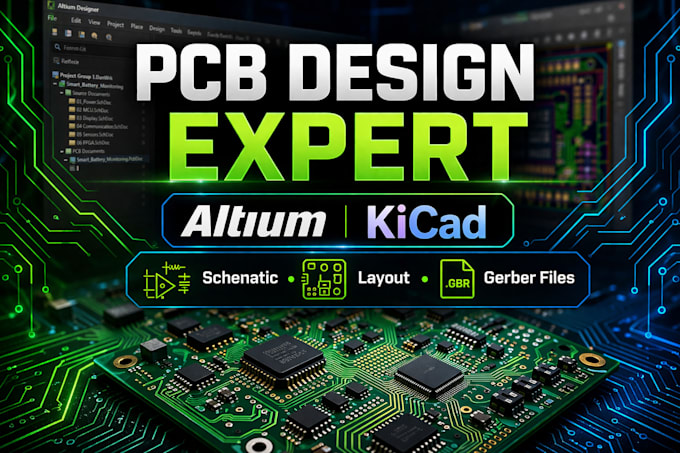 Design professional pcb layout schematic gerber files using altium by ...
